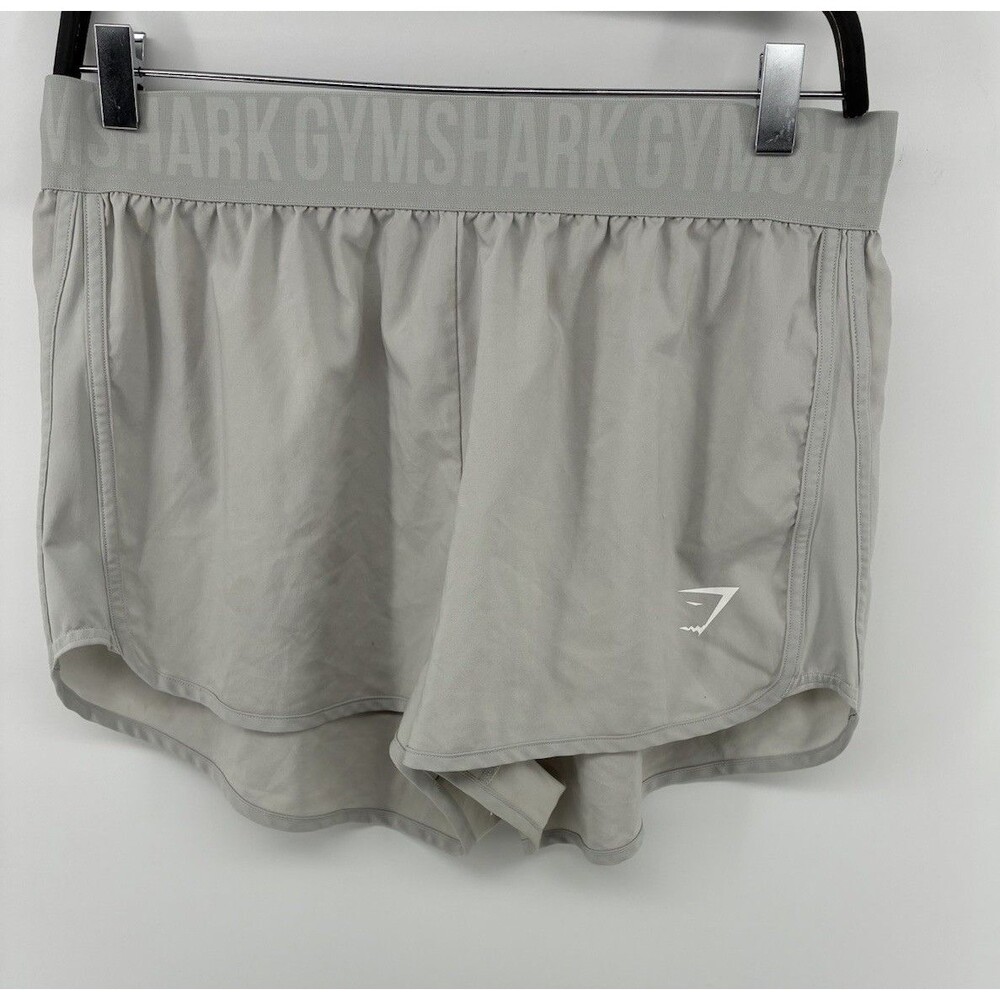 Gymshark Training Shorts Womens Large Gray Stretch Sportswear Logo